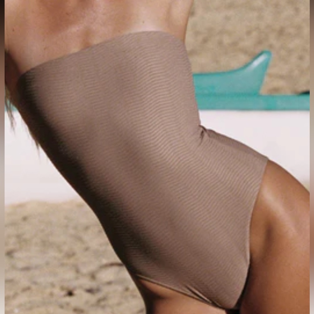 Toast Swim Tube one piece in neon palm wave. - Picture 6 of 6